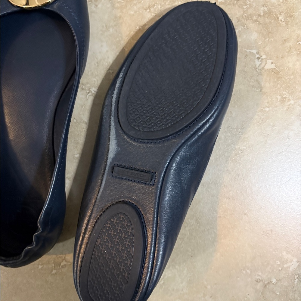 Navy Tory Burch Ballet Flats - Picture 2 of 3